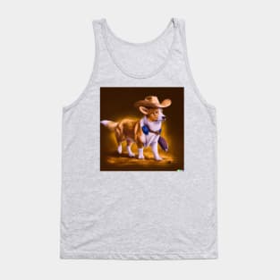 Cowboy Corgi Tank Top